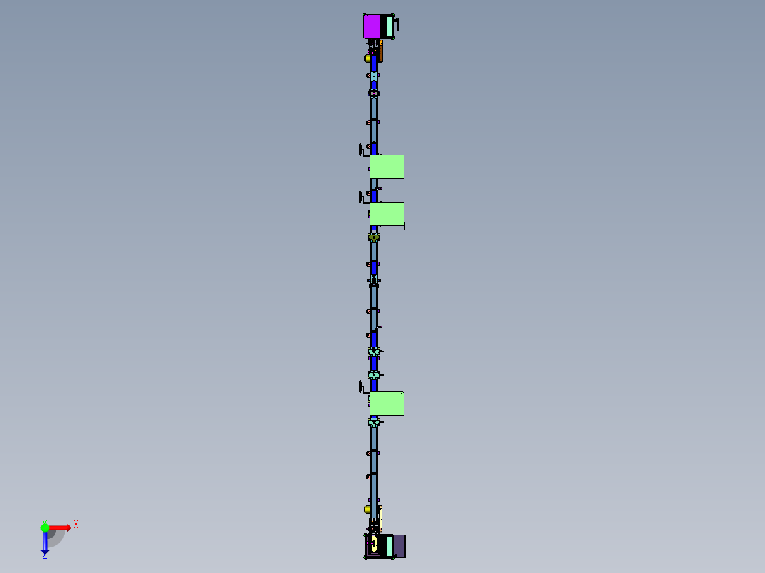 自动点胶自动锁螺丝压合产线俯视图