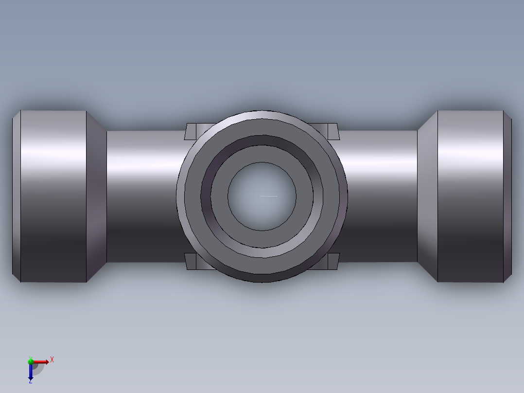 XC+XD 四通接头、XD-20俯视图