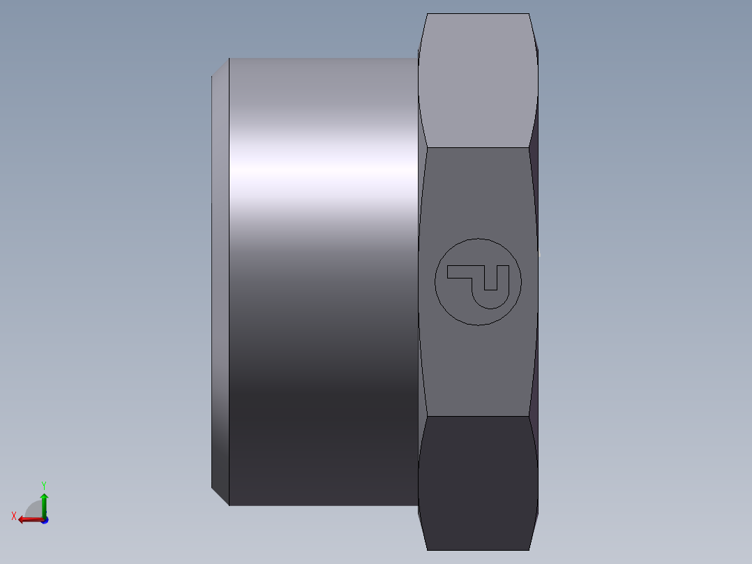 堵头 4C+4D 管端堵、4C-26后视图