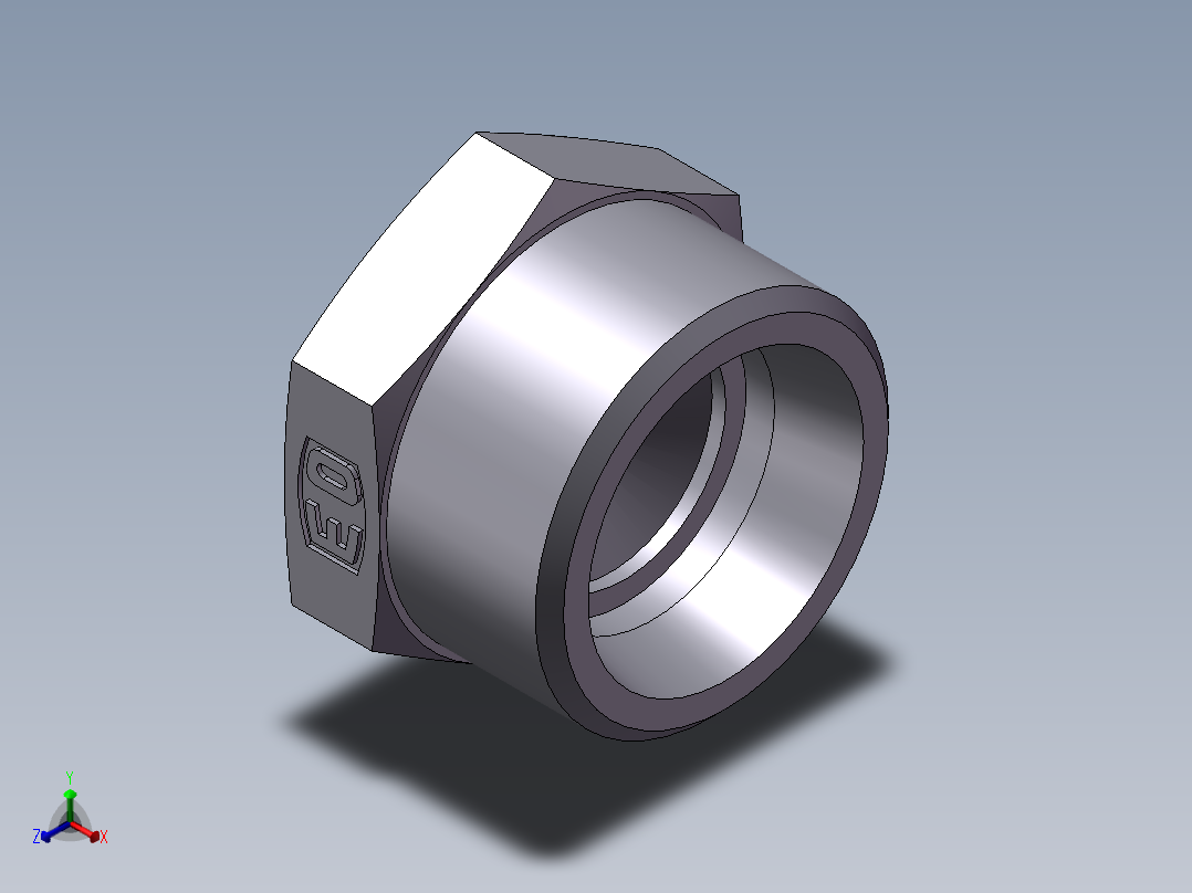 堵头 4C+4D 管端堵、4C-26正等轴测图
