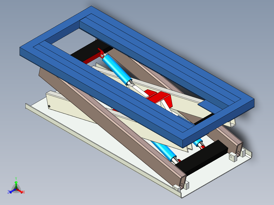 B2004811-液压剪刀式升降机正等轴测图