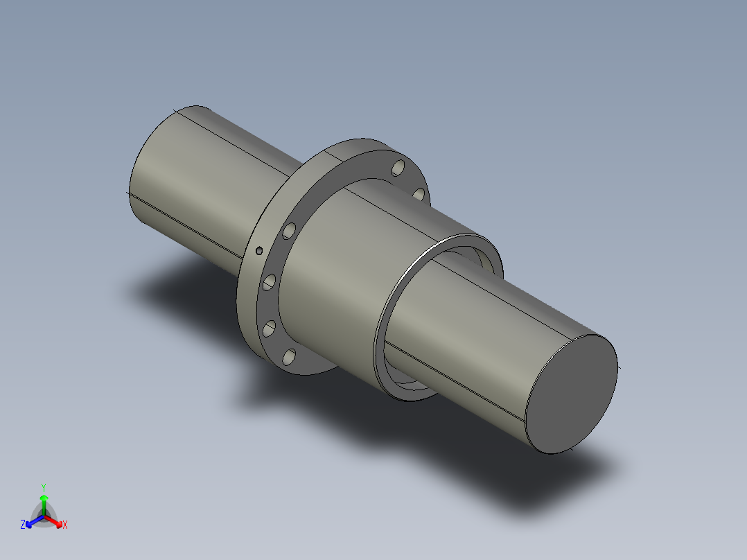 JF16020-8滚珠丝杆3D模型主视图