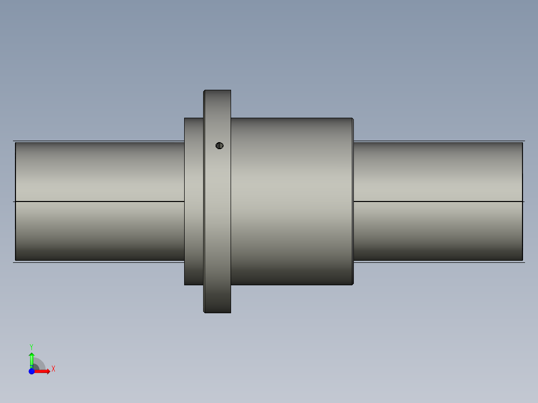JF16020-8滚珠丝杆3D模型前视图