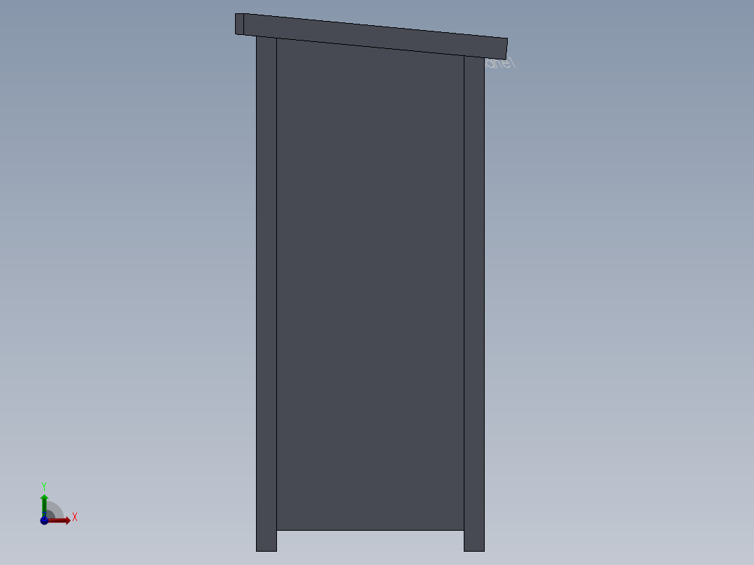 控制台 操作台podium-table-1831-模型格式为 sw前视图