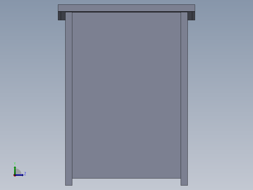 控制台 操作台podium-table-1831-模型格式为 sw左视图