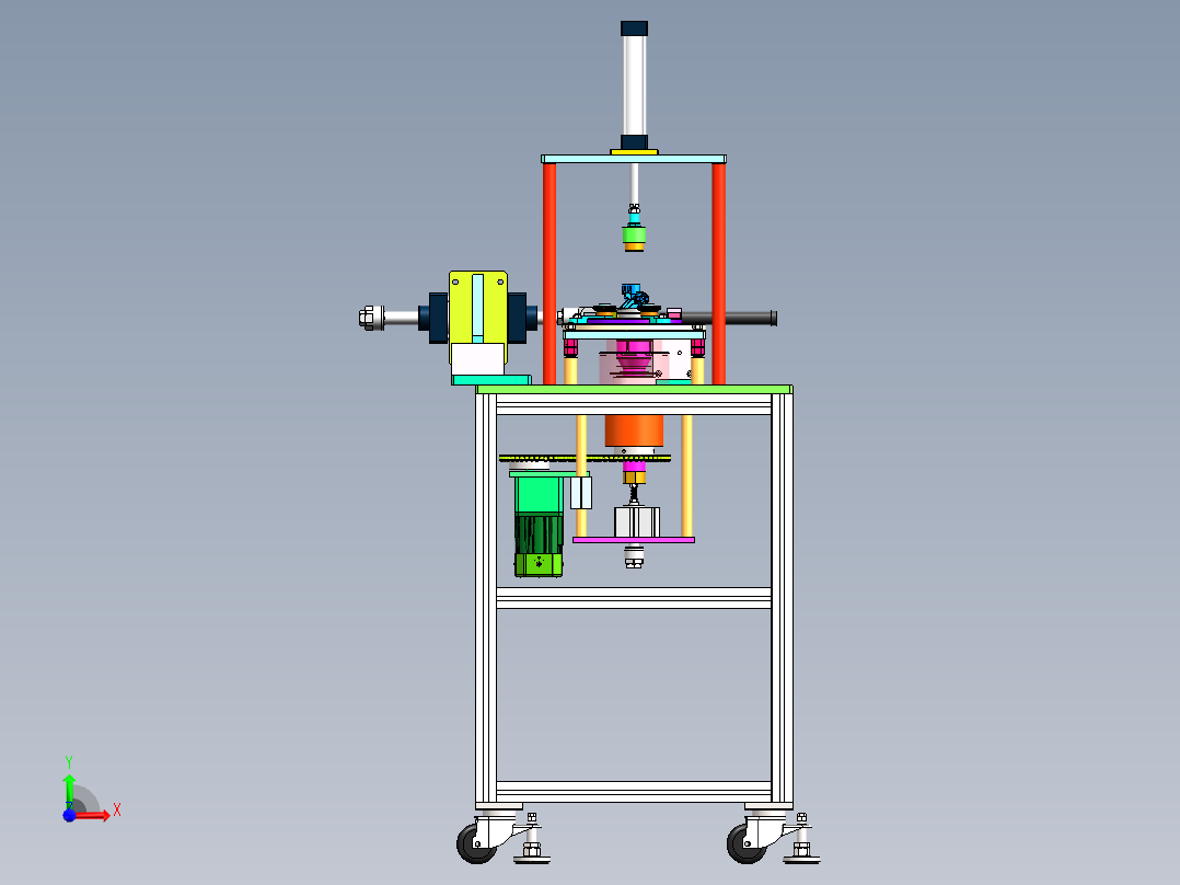 滤清器金属壳封边机前视图