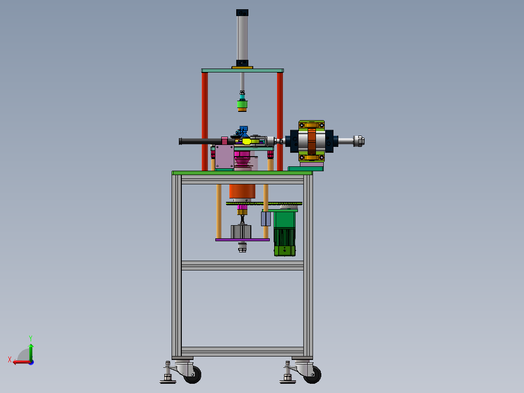滤清器金属壳封边机后视图