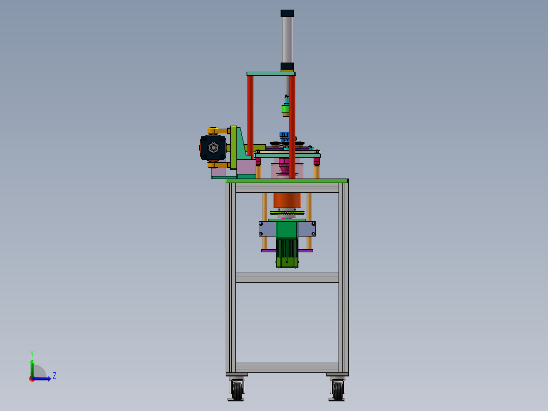 滤清器金属壳封边机左视图