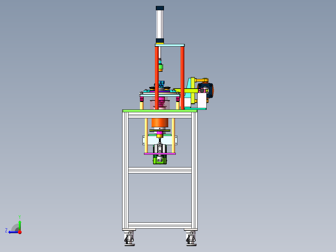 滤清器金属壳封边机右视图