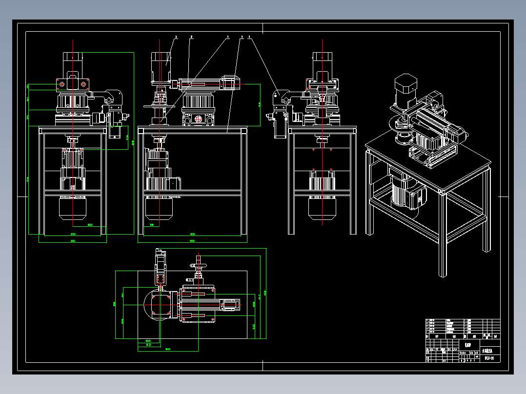 内孔抛光机的设计含9张CAD图