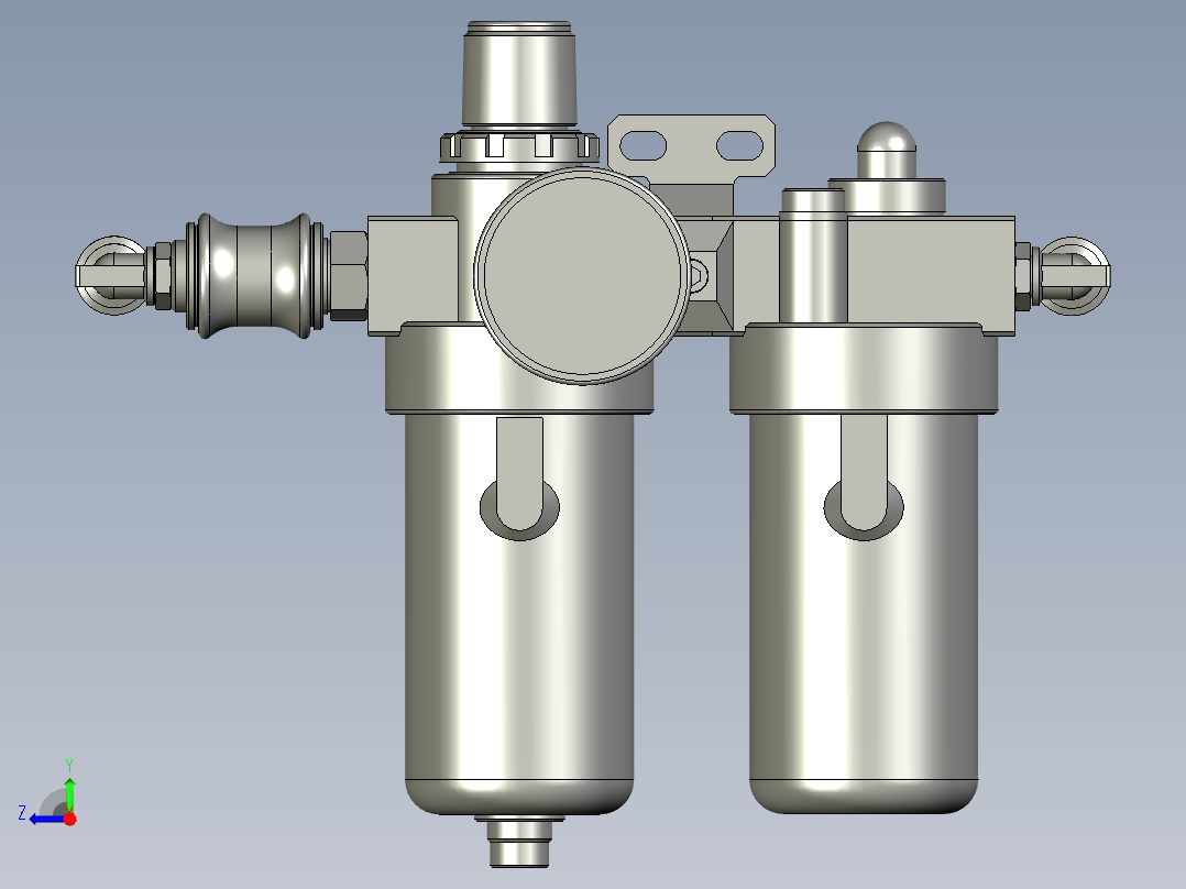 B-A1-DQ250201-01000-亚德客三联组件-1右视图