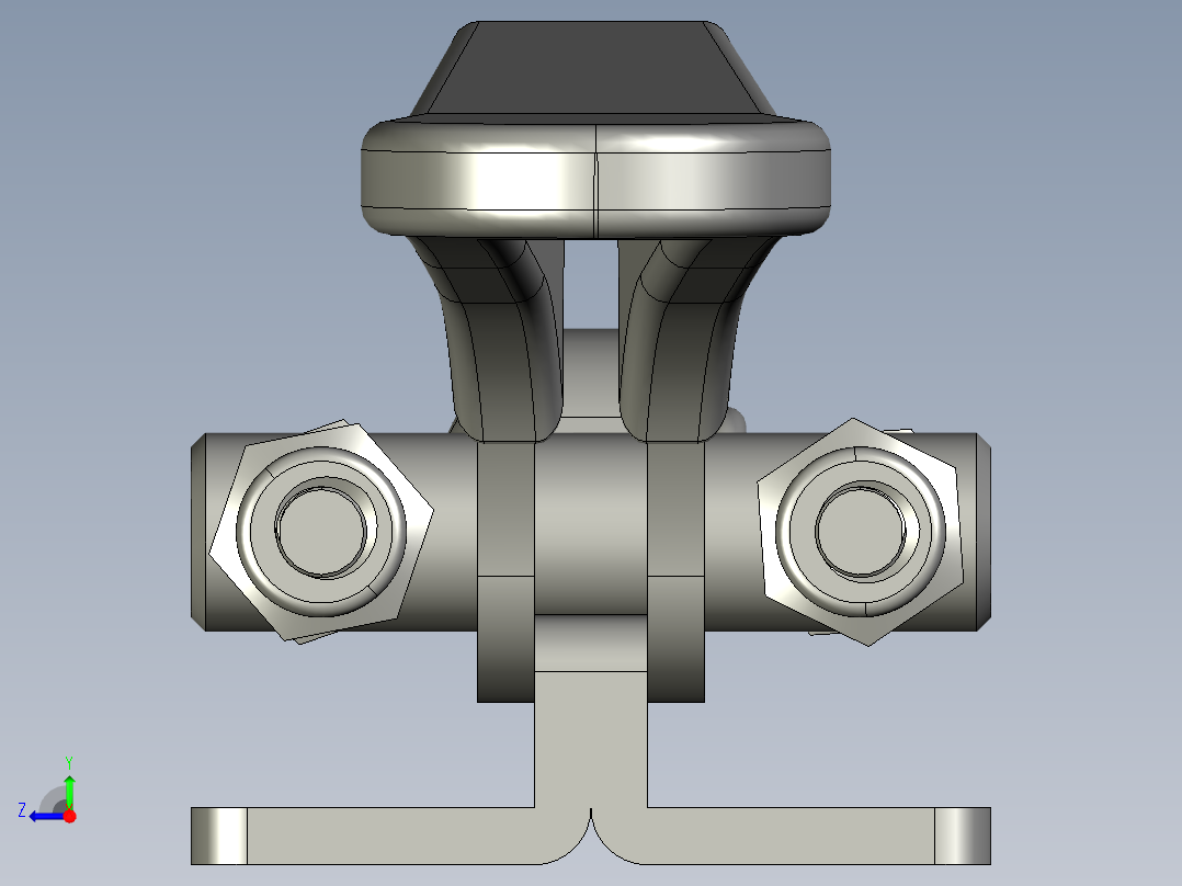 门闩式夹钳-水平锁紧型TCLH右视图