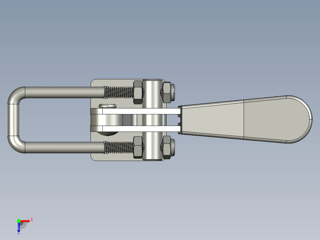 门闩式夹钳-水平锁紧型TCLH俯视图