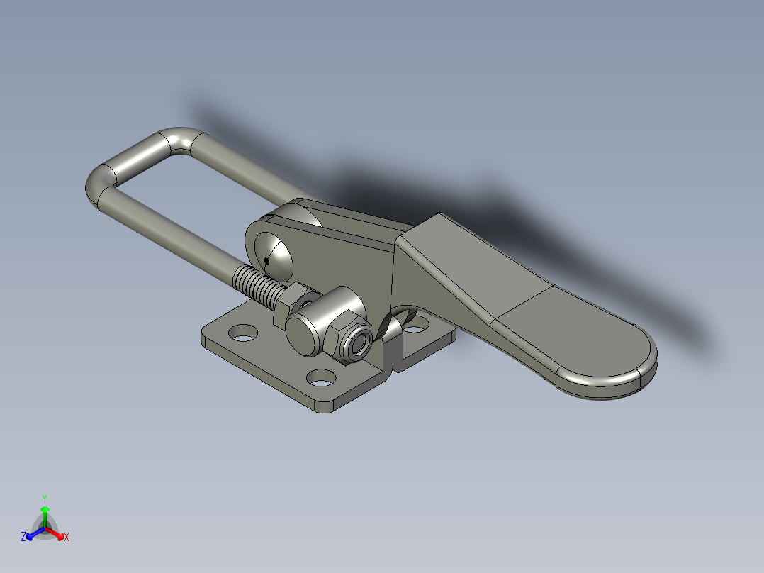 门闩式夹钳-水平锁紧型TCLH正等轴测图