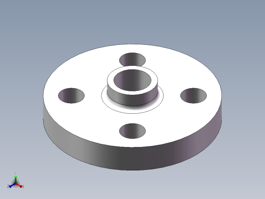法兰-UPVC DN15-DN400 2017正等轴测缩略图