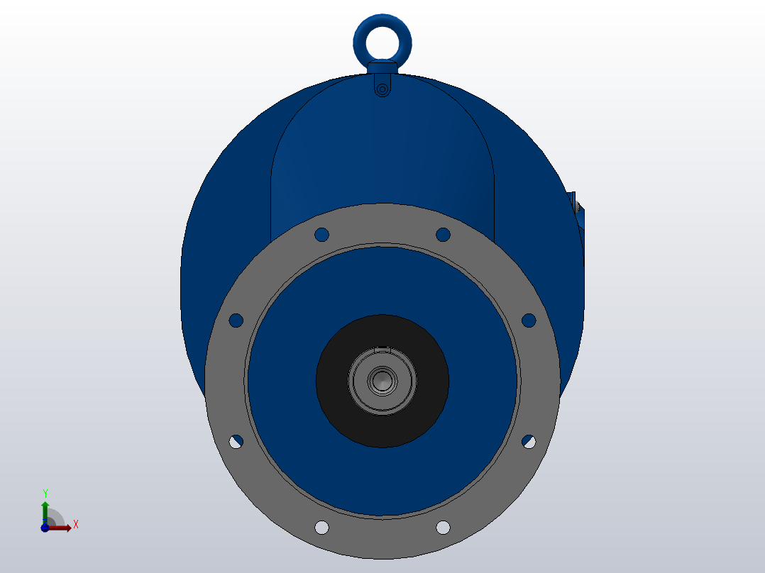 RXF127法兰轴伸式安装斜齿轮减速机RX127-Y11-4P-160M-M1-0°-Φ450前视图