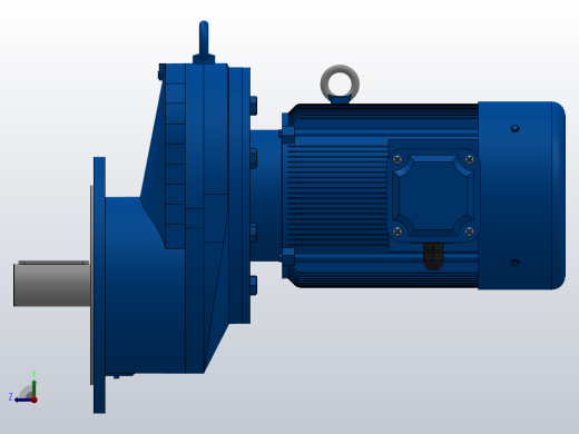 RXF127法兰轴伸式安装斜齿轮减速机RX127-Y11-4P-160M-M1-0°-Φ450右视缩略图
