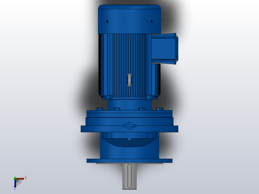 RXF127法兰轴伸式安装斜齿轮减速机RX127-Y11-4P-160M-M1-0°-Φ450俯视缩略图