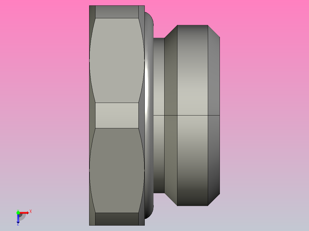 硬管连接用工业通用接头0178_13_10俯视图