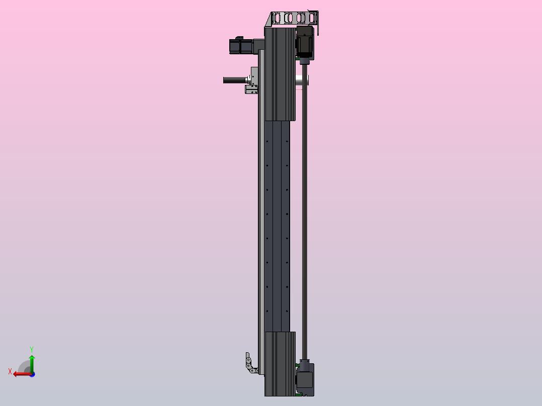 同步带伺服两轴喷墨机构后视图