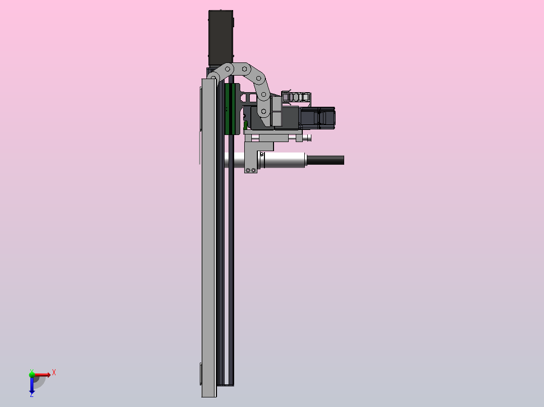 同步带伺服两轴喷墨机构俯视图