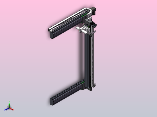 同步带伺服两轴喷墨机构正等轴测缩略图