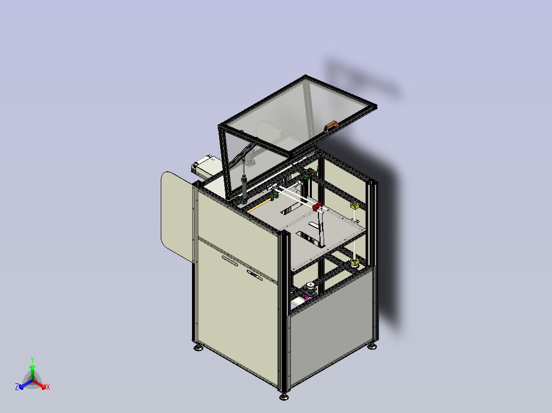 纸板给料机正等轴测图