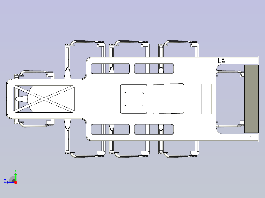循环式智能立体车库右视图