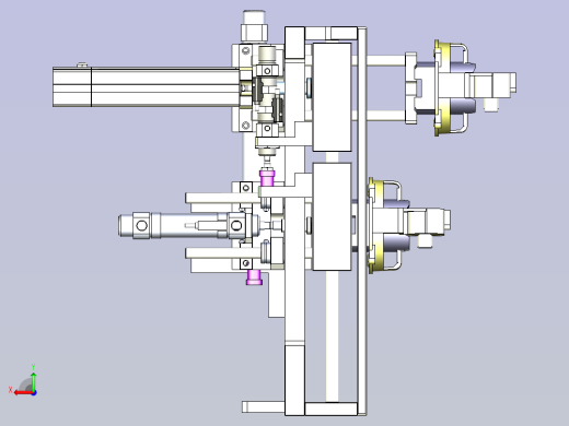 复杂夹取料搬运结合总结构图3D模型后视缩略图