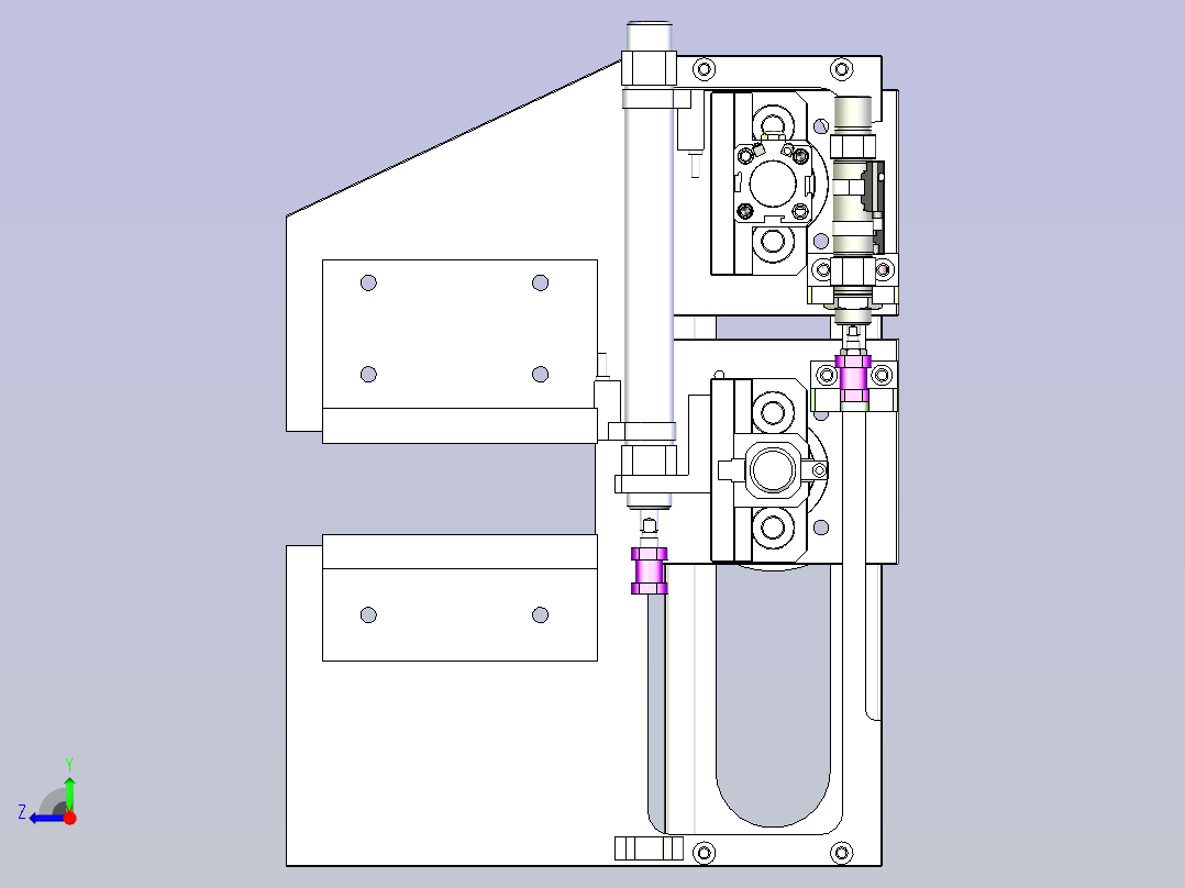 复杂夹取料搬运结合总结构图3D模型右视图