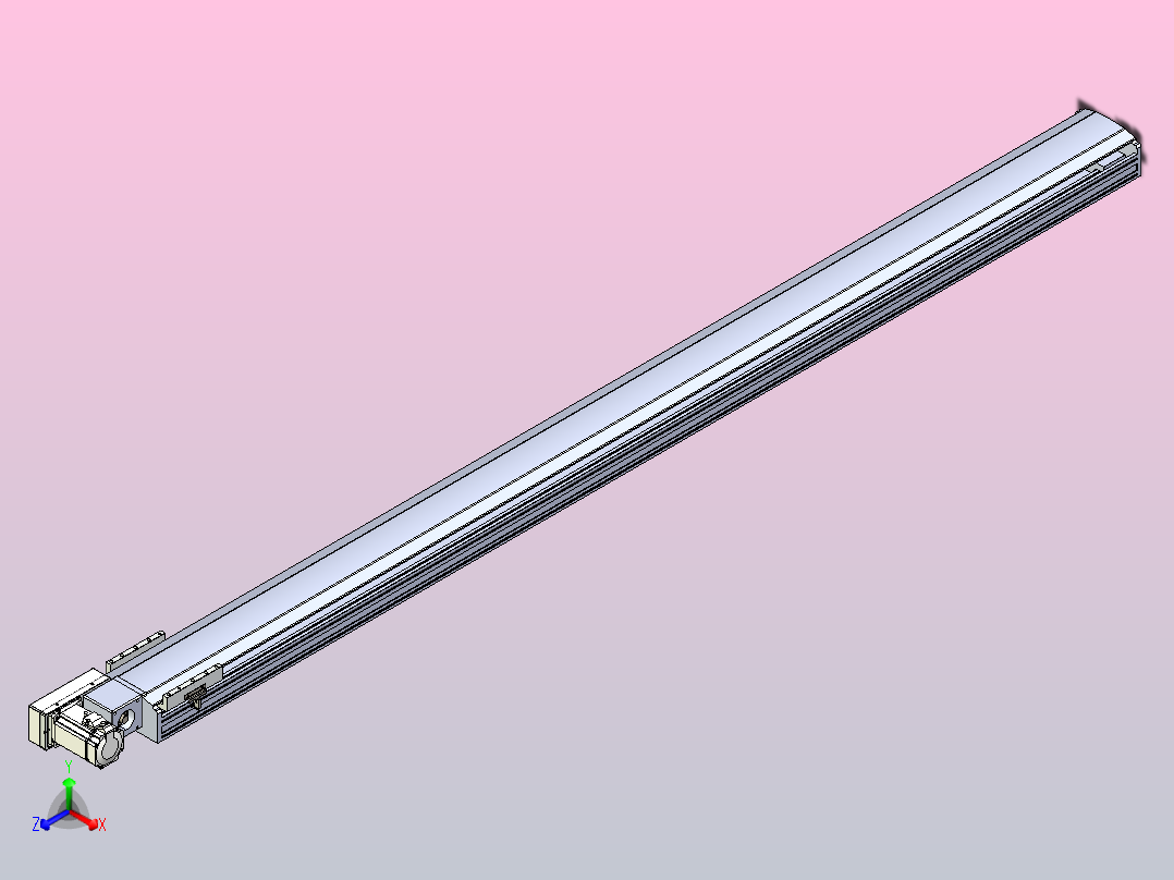 皮带直线轴半封闭可选导轨TPA-HNB-175D-140-L2500-ML-Y-P75-N3主视图