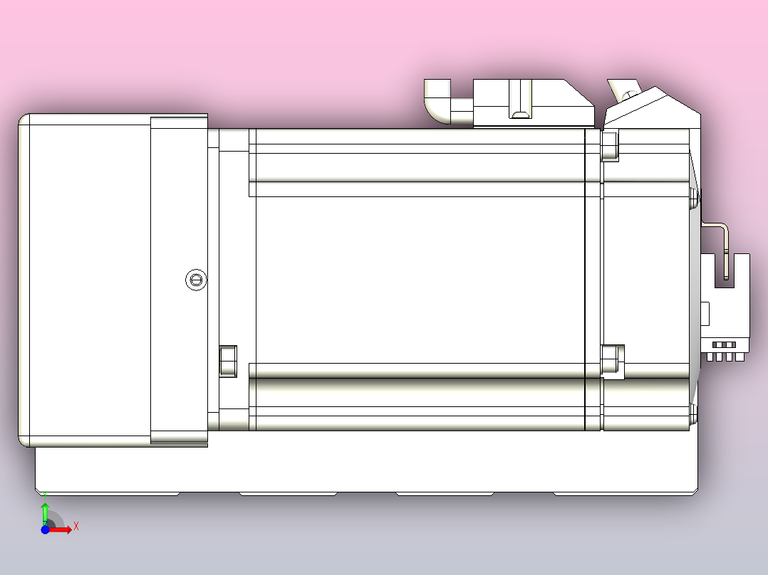 皮带直线轴半封闭可选导轨TPA-HNB-175D-140-L2500-ML-Y-P75-N3前视图