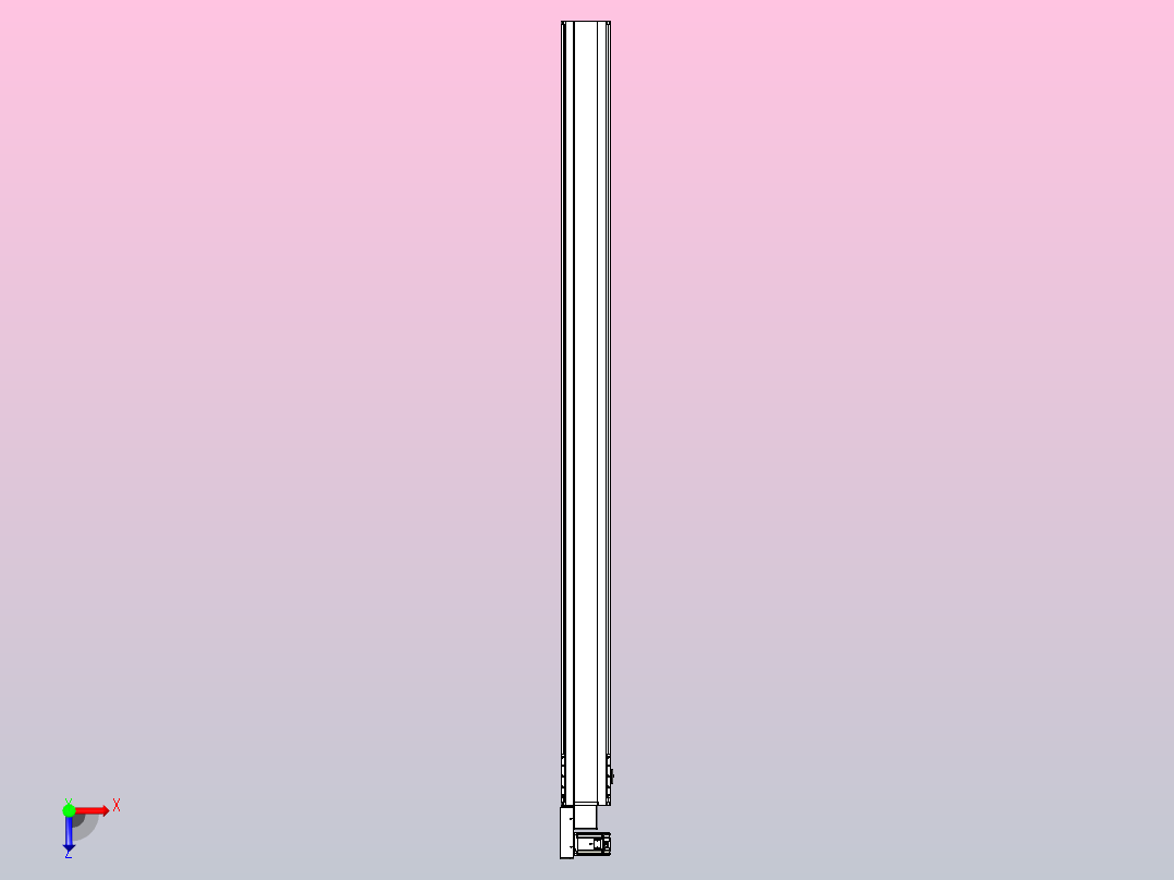 皮带直线轴半封闭可选导轨TPA-HNB-175D-140-L2500-ML-Y-P75-N3俯视图