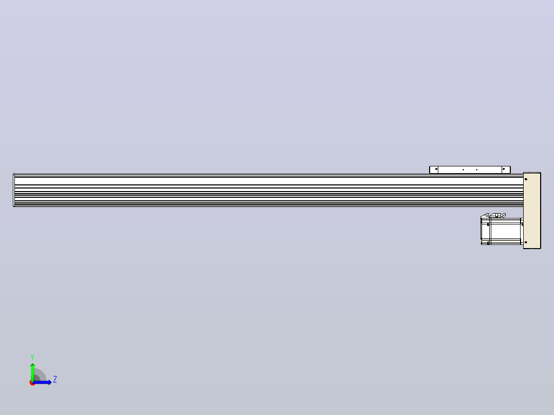 滚珠丝杠直线轴带导轨全封闭TPA-HCR-202D-2510C-L1200-MP-Y-P75-N3左视图