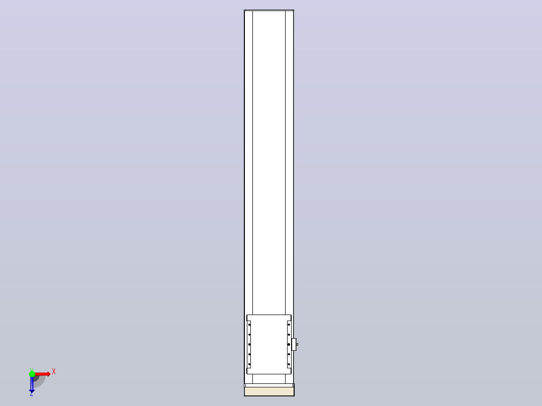 滚珠丝杠直线轴带导轨全封闭TPA-HCR-202D-2510C-L1200-MP-Y-P75-N3俯视图