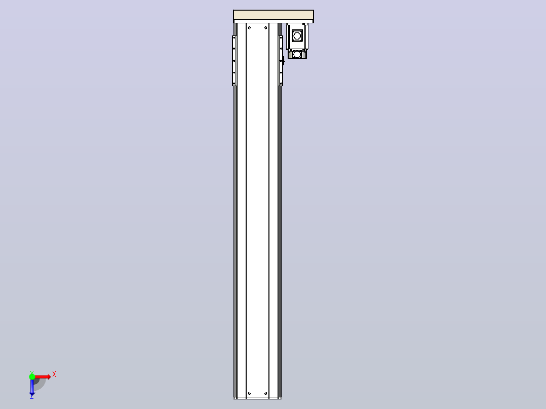 日规模组半封闭丝杆TPA-HNR-220D-3210C-L1350-ML-C-P1K-N3俯视图