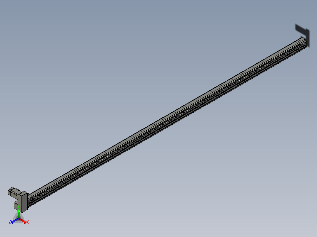 皮带直线轴半封闭可选导轨TPA-HNB-65S-90-L3000-RU-Y-P10-N3主视图