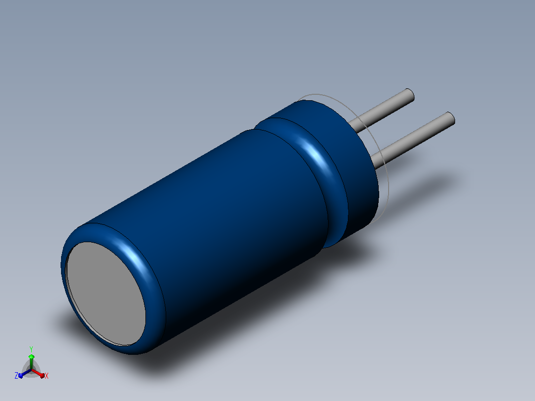 电子器件Capacitor- Panasonic M Series主视图