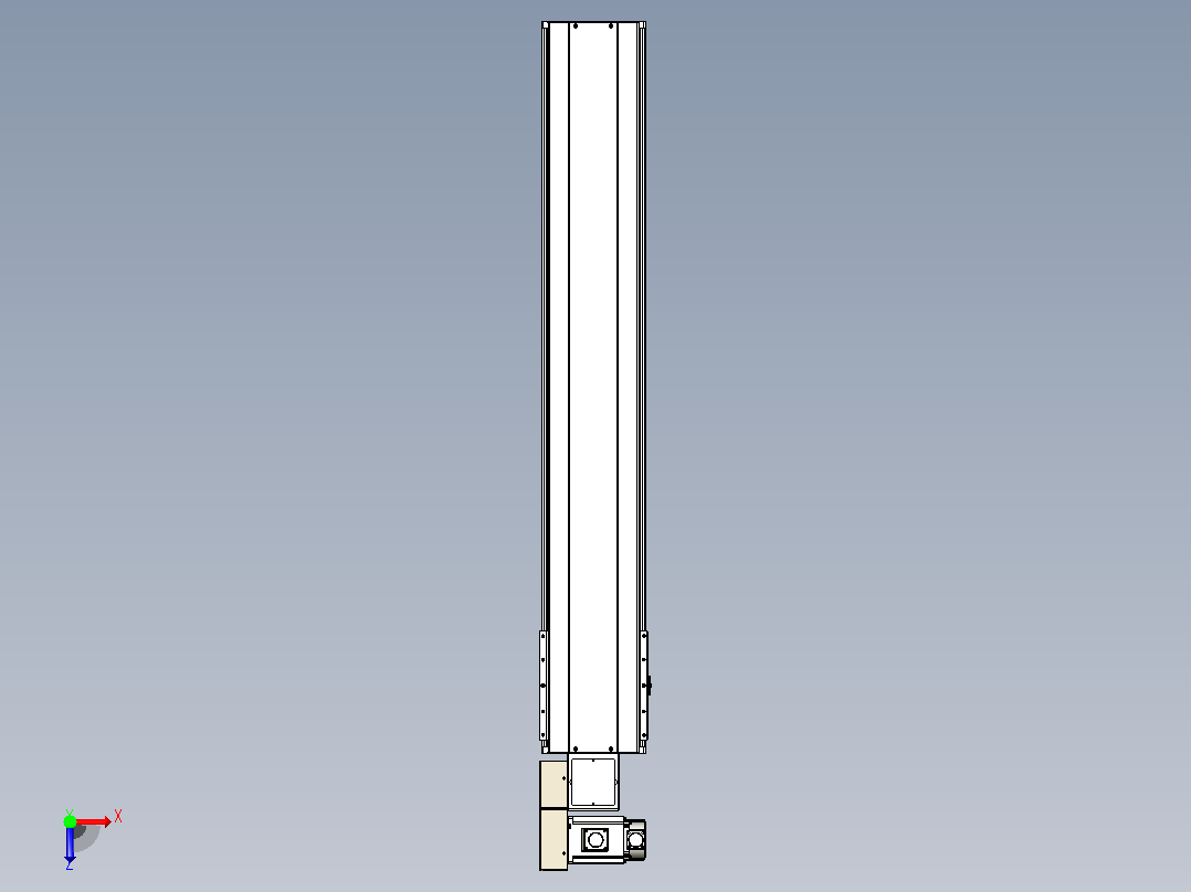 皮带直线轴半封闭可选导轨TPA-HNB-220D-176-L1150-ML-Y-P1K-N3俯视图