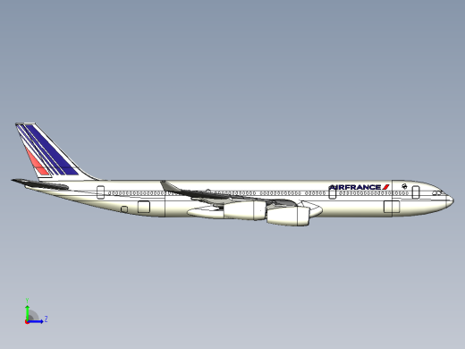 空客A 340客机左视缩略图