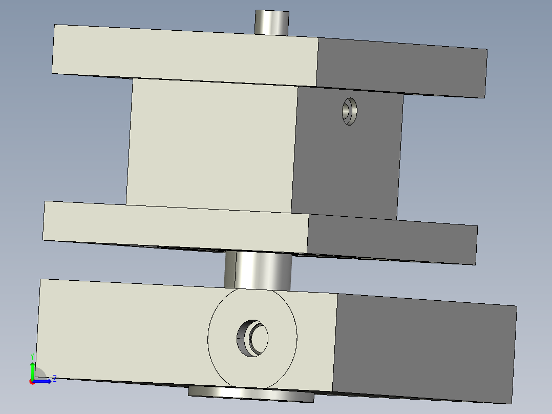 数控车床四工位回转刀架左视图