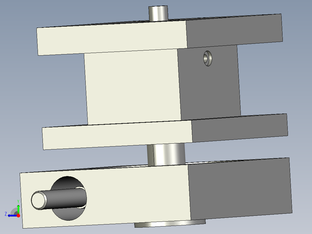 数控车床四工位回转刀架右视图