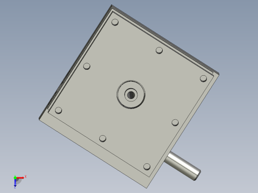 数控车床四工位回转刀架俯视缩略图