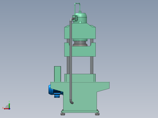 Prensa 100T液压机3D数模图纸 STEP格式后视缩略图