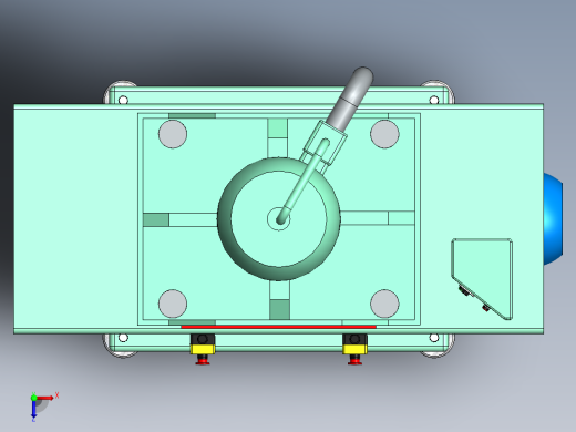 Prensa 100T液压机3D数模图纸 STEP格式俯视缩略图