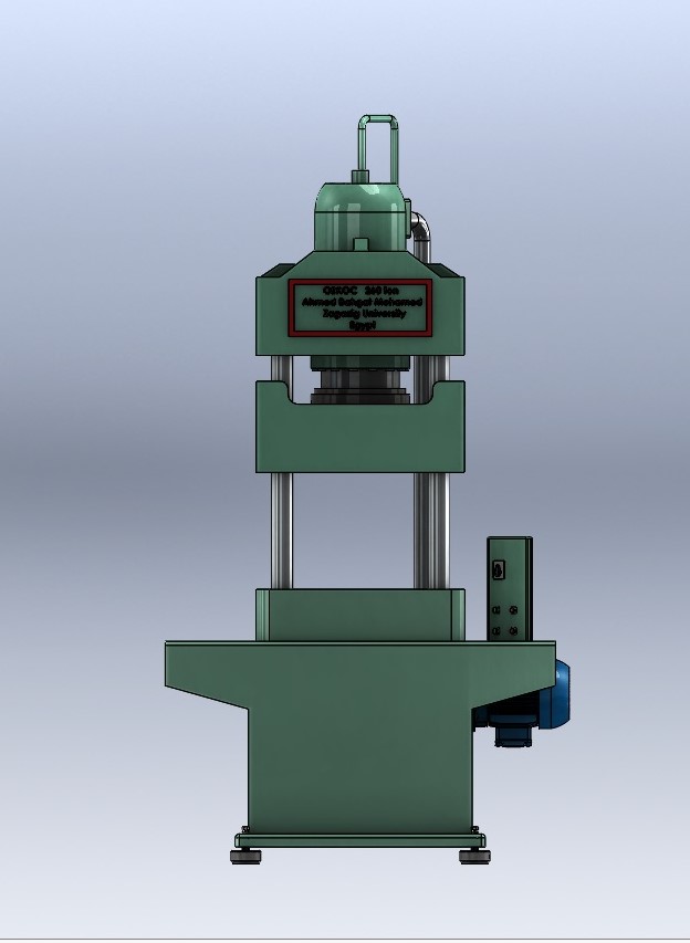 Prensa 100T液压机3D数模图纸 STEP格式