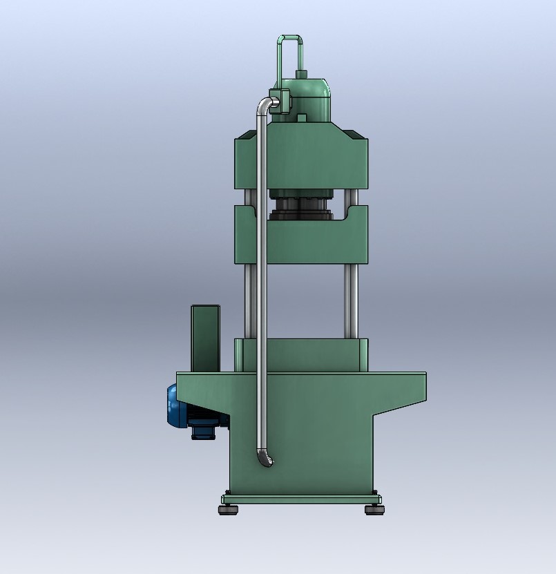 Prensa 100T液压机3D数模图纸 STEP格式
