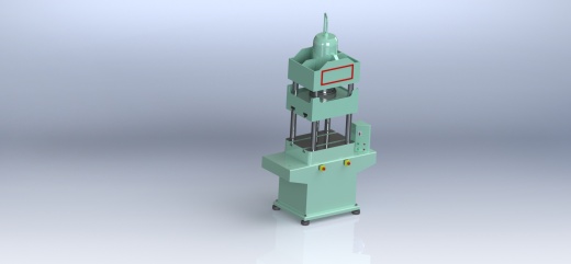 Prensa 100T液压机3D数模图纸 STEP格式缩略图