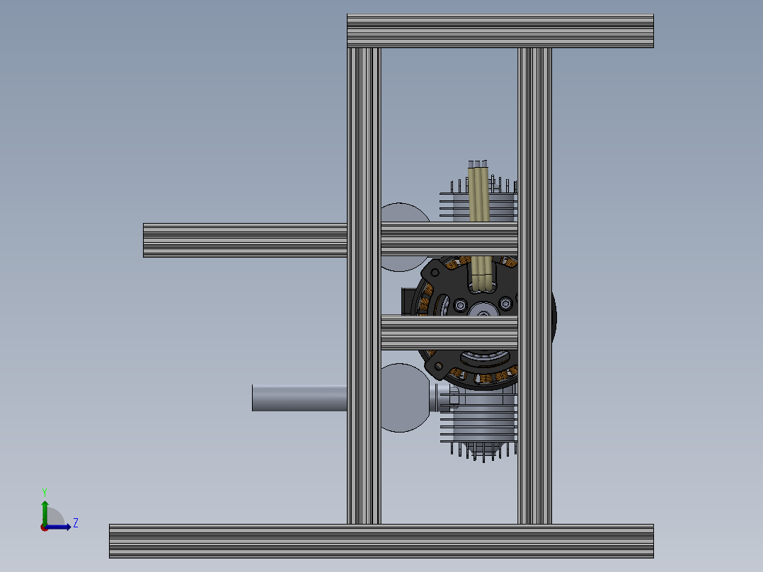 混合动力发电机组左视图