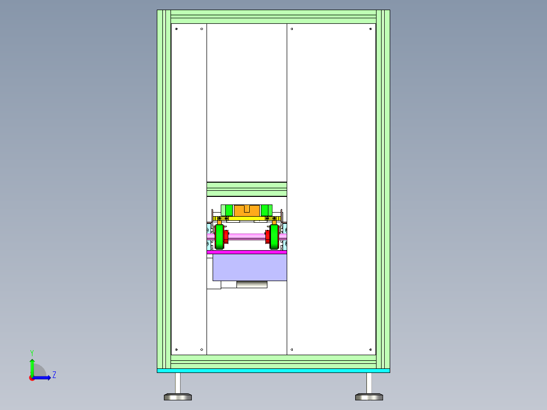 返板升降机（气缸式）左视图